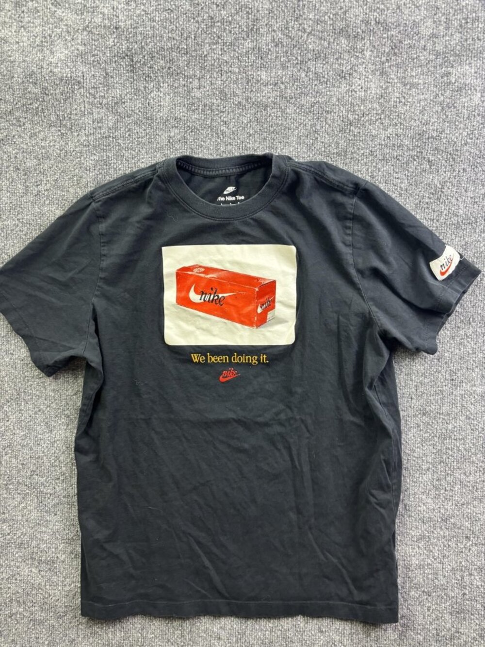 Nike Shirt Mens Large Black Shoe Box We Been Doing It Graphic Tee Tagless